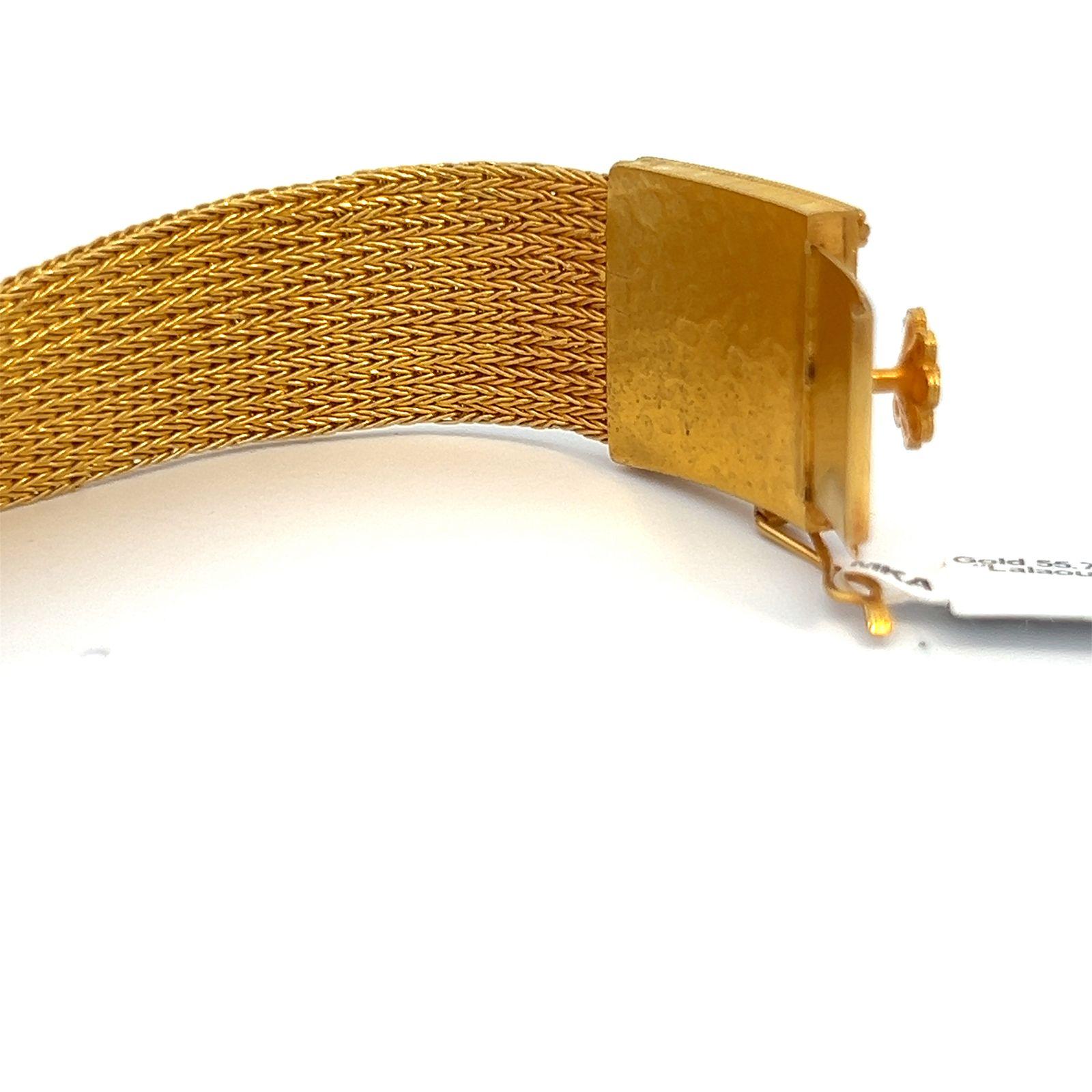 LALAoUNIS Gewebtes Vintage-Armband aus Gelbgold 1