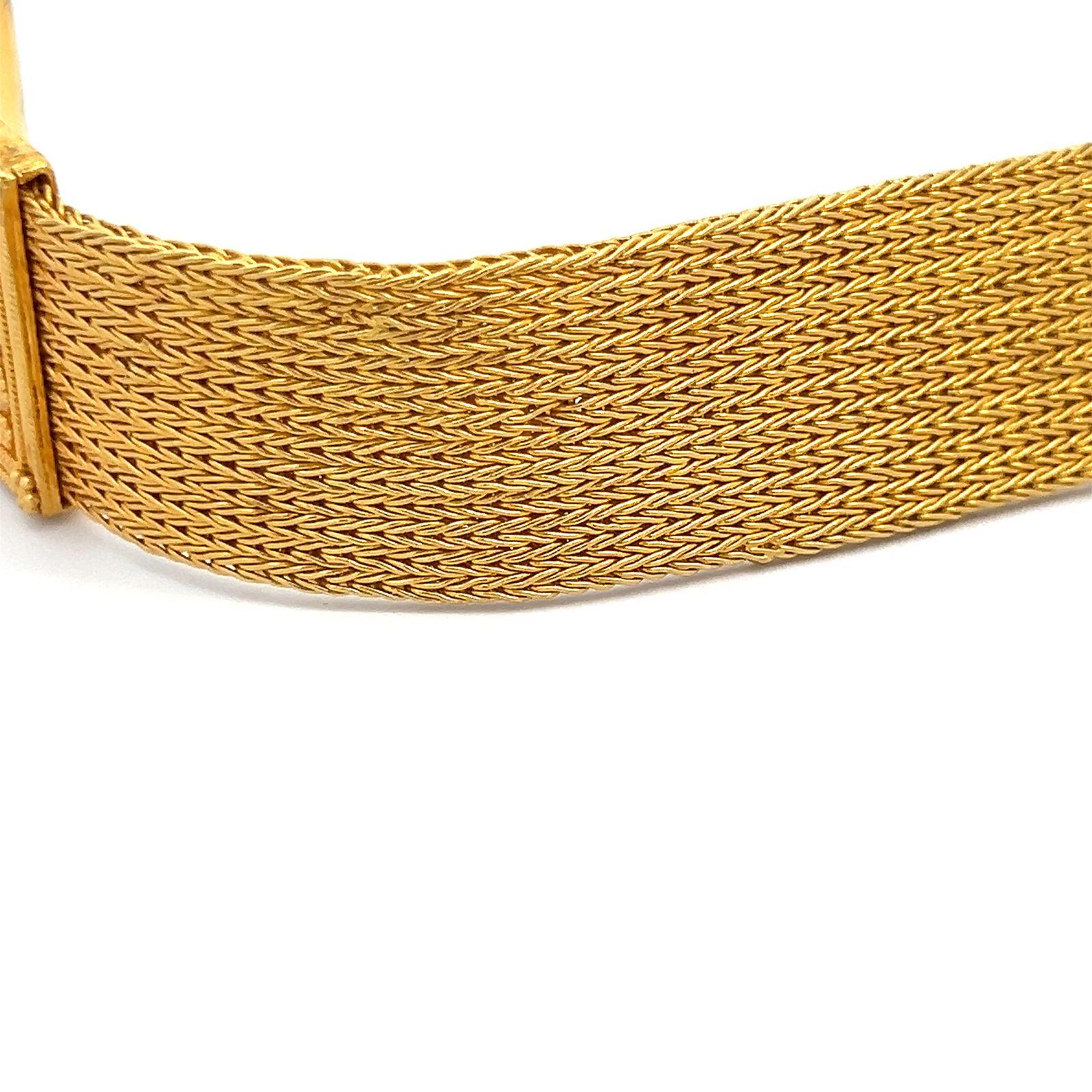 LALAoUNIS Gewebtes Vintage-Armband aus Gelbgold 3