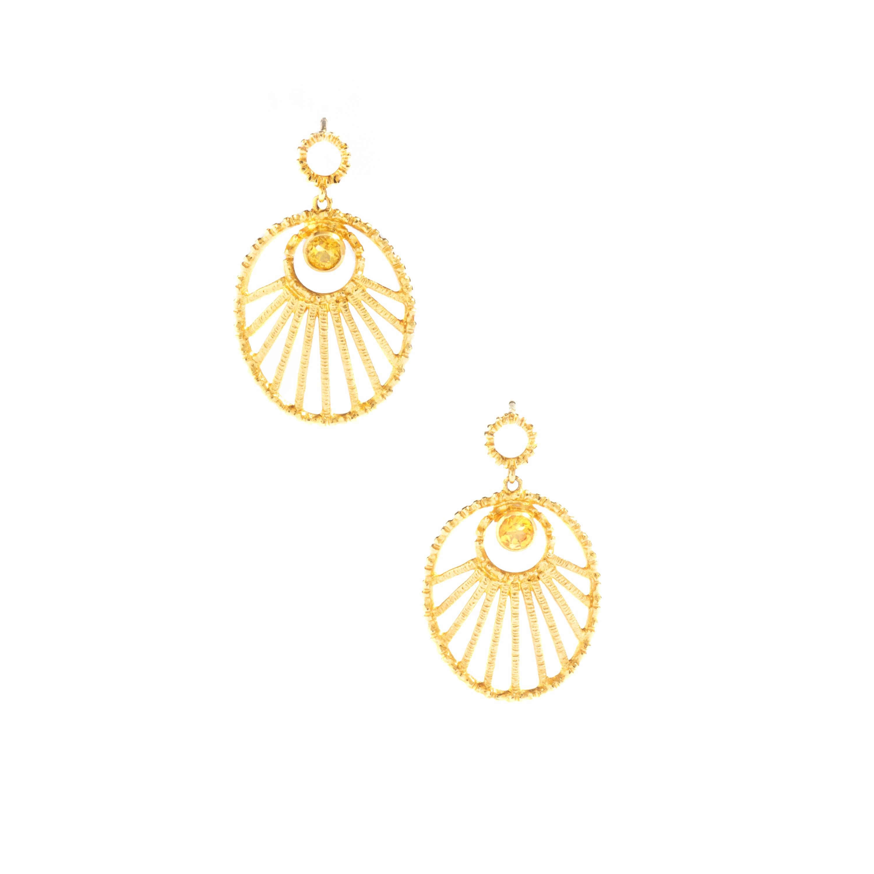 Lalaounis Yellow Gold 18K Earrings In Excellent Condition For Sale In Geneva, CH