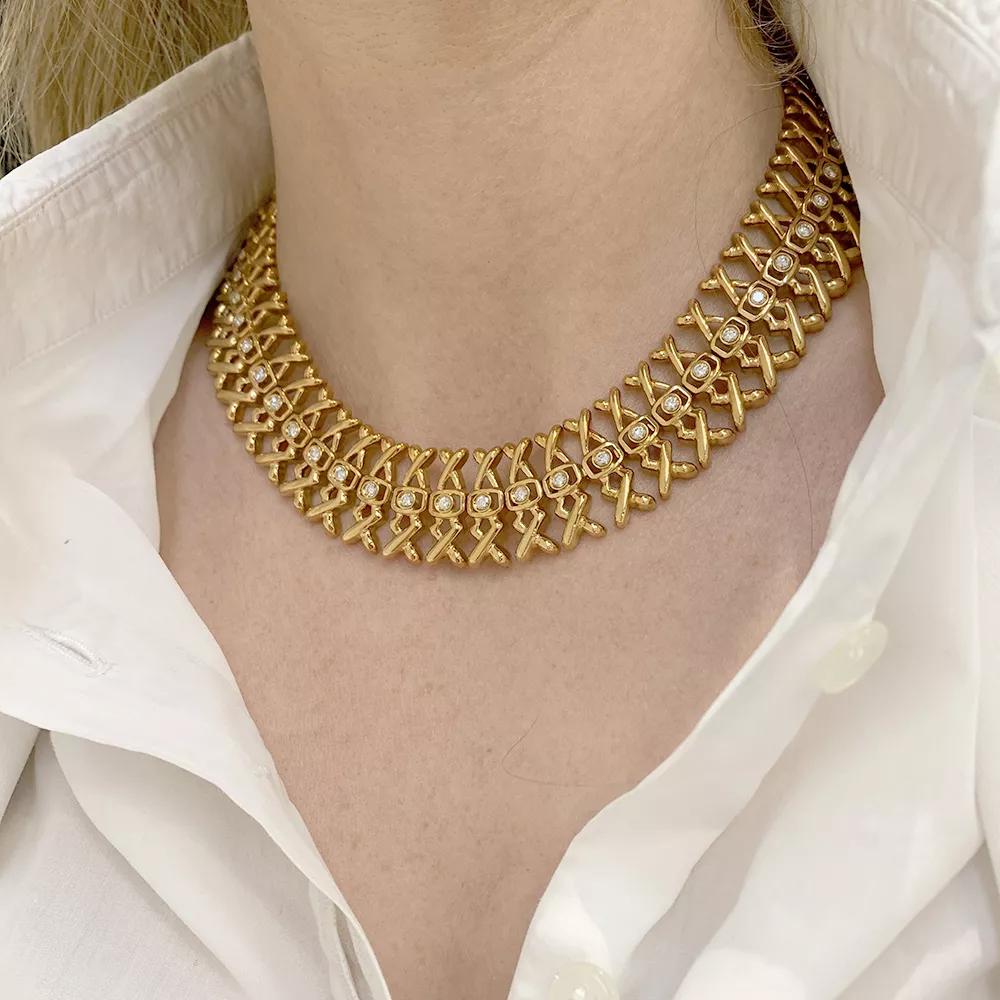 Lalaounis Yellow Gold and Diamonds Necklace For Sale 7
