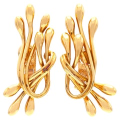 Lalaounis Yellow Gold Bouquet Earrings