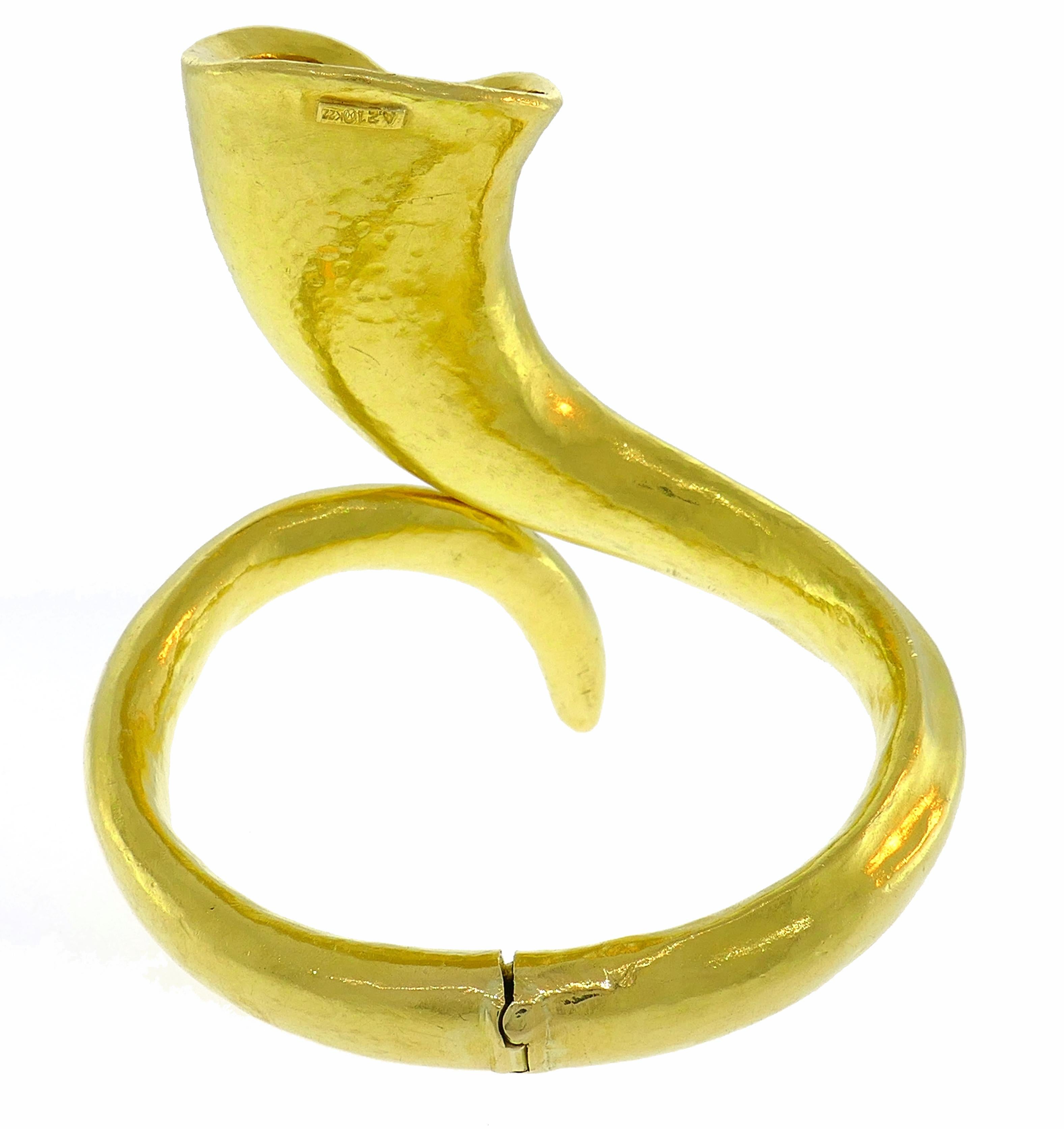 Women's Lalaounis Yellow Gold Cuff Bracelet