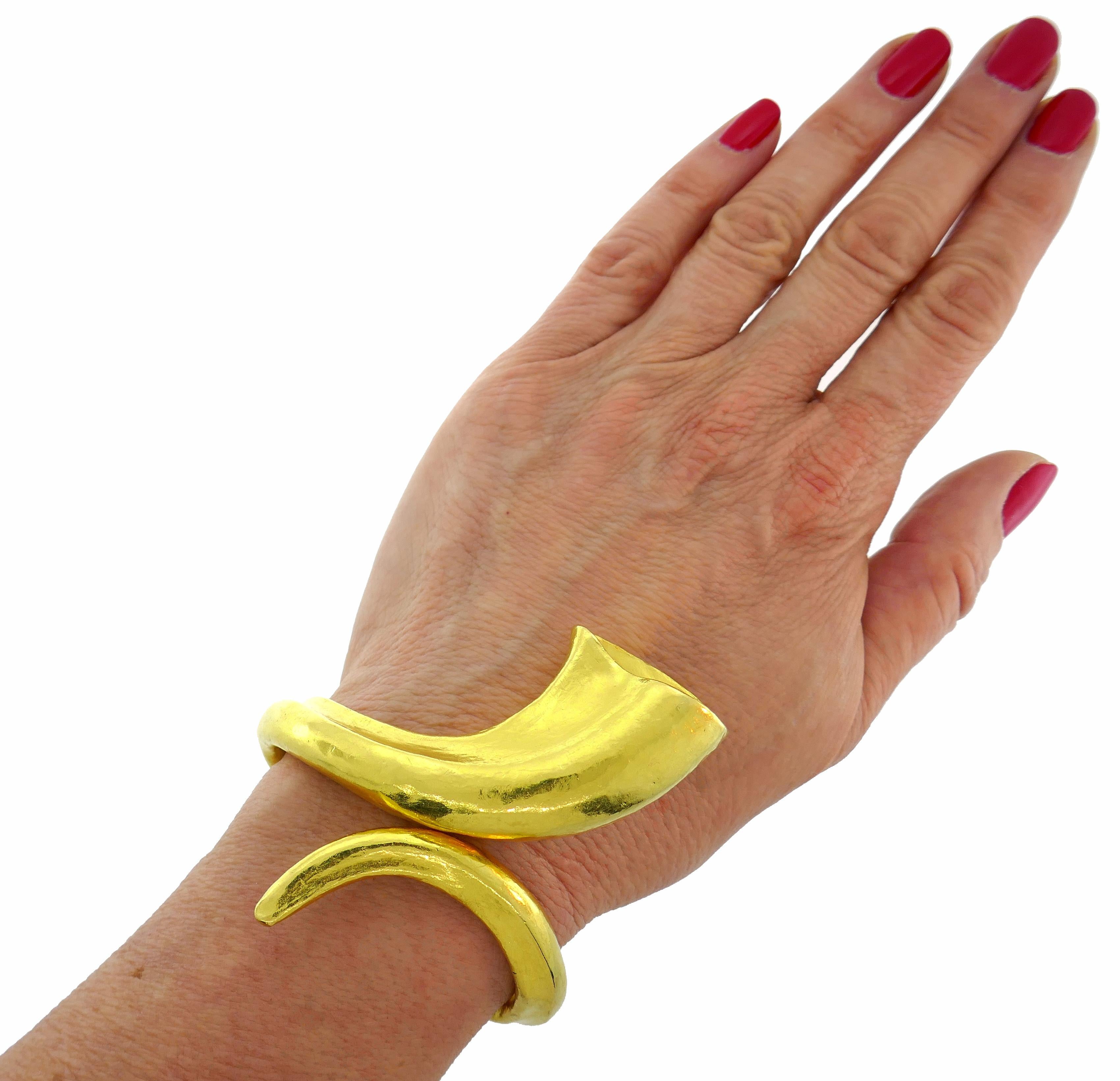 Lalaounis Yellow Gold Cuff Bracelet 2