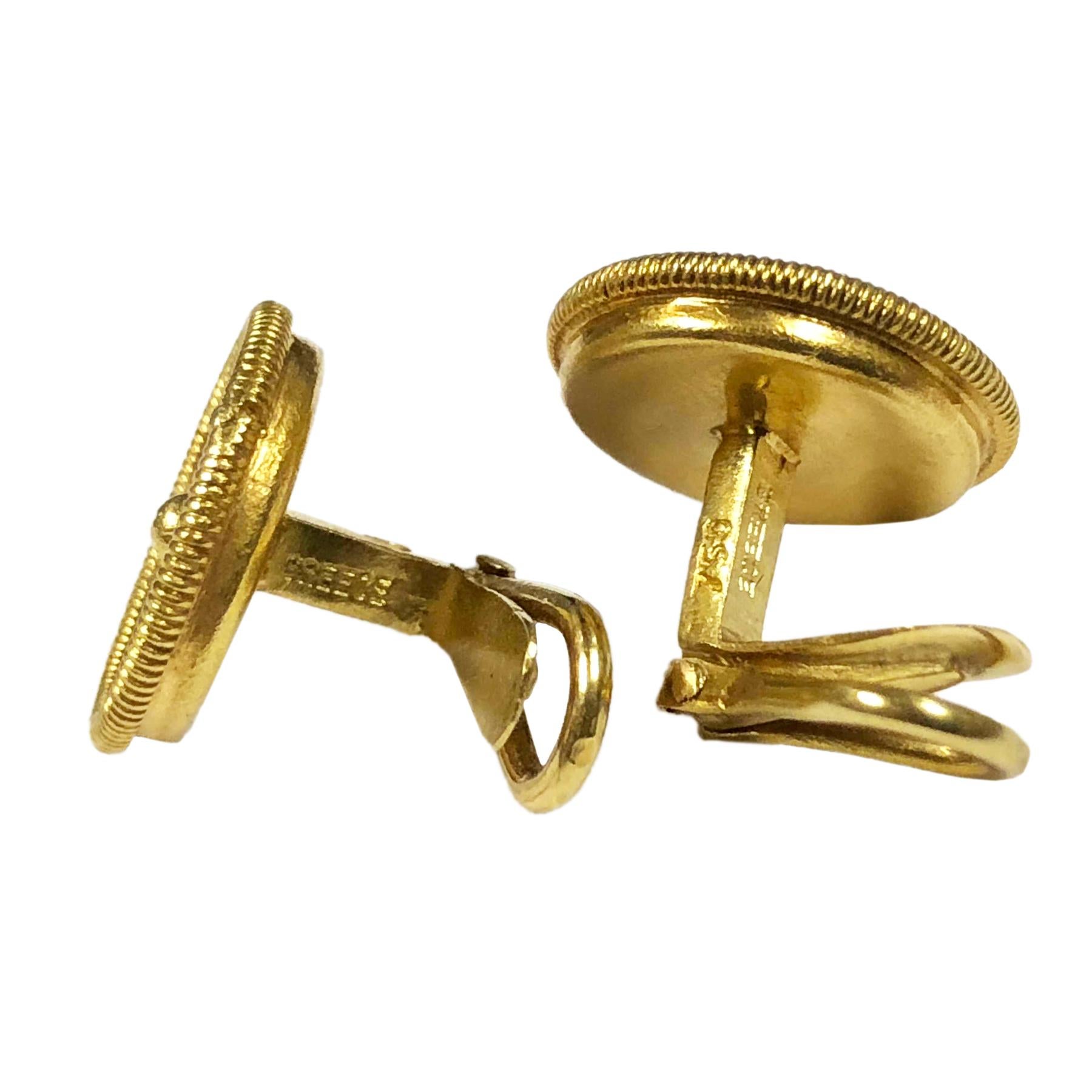 Lalaounis Yellow Gold Cuff Links and Tuxedo Studs Dress Set 1