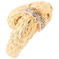 Lalaounis Yellow Gold Diamond Lion Ring
