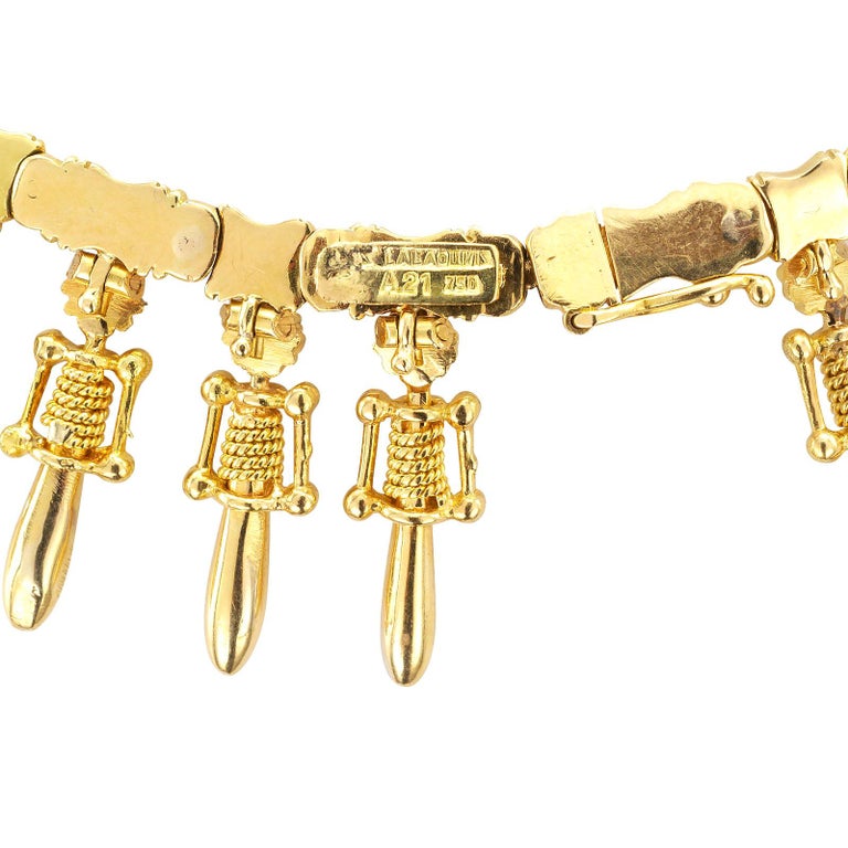 Women's Lalaounis Yellow Gold Fringe Necklace