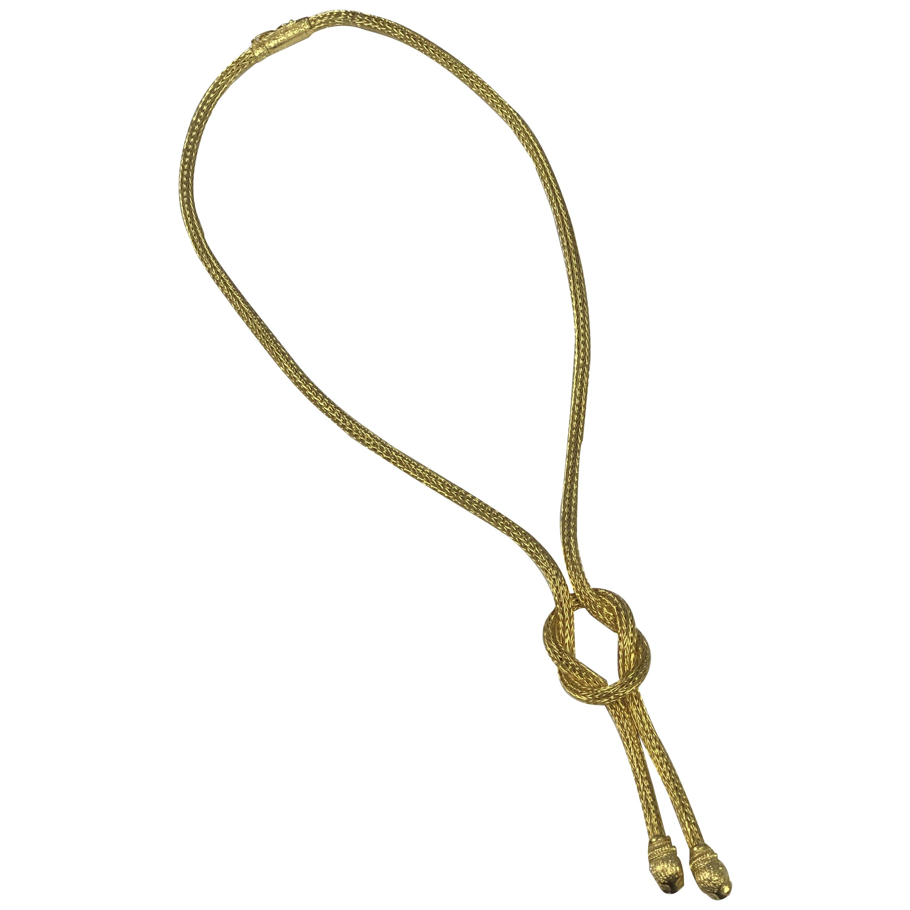 Lalaounis Yellow Gold Long Lariat Chimera Necklace