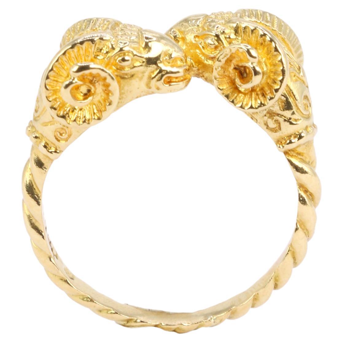 Lalaounis, Yellow Gold Ram's Head Ring