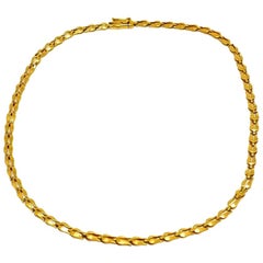 Lalaounis Yellow Gold Tulip Link Chain Necklace