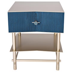 Lali Luxury Coffee/Bed Side Table, Metal Structure Jewel Handles & Wooden Drawer