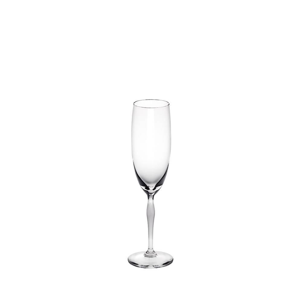 Flûte à champagne 100 points Lalique en cristal transparent