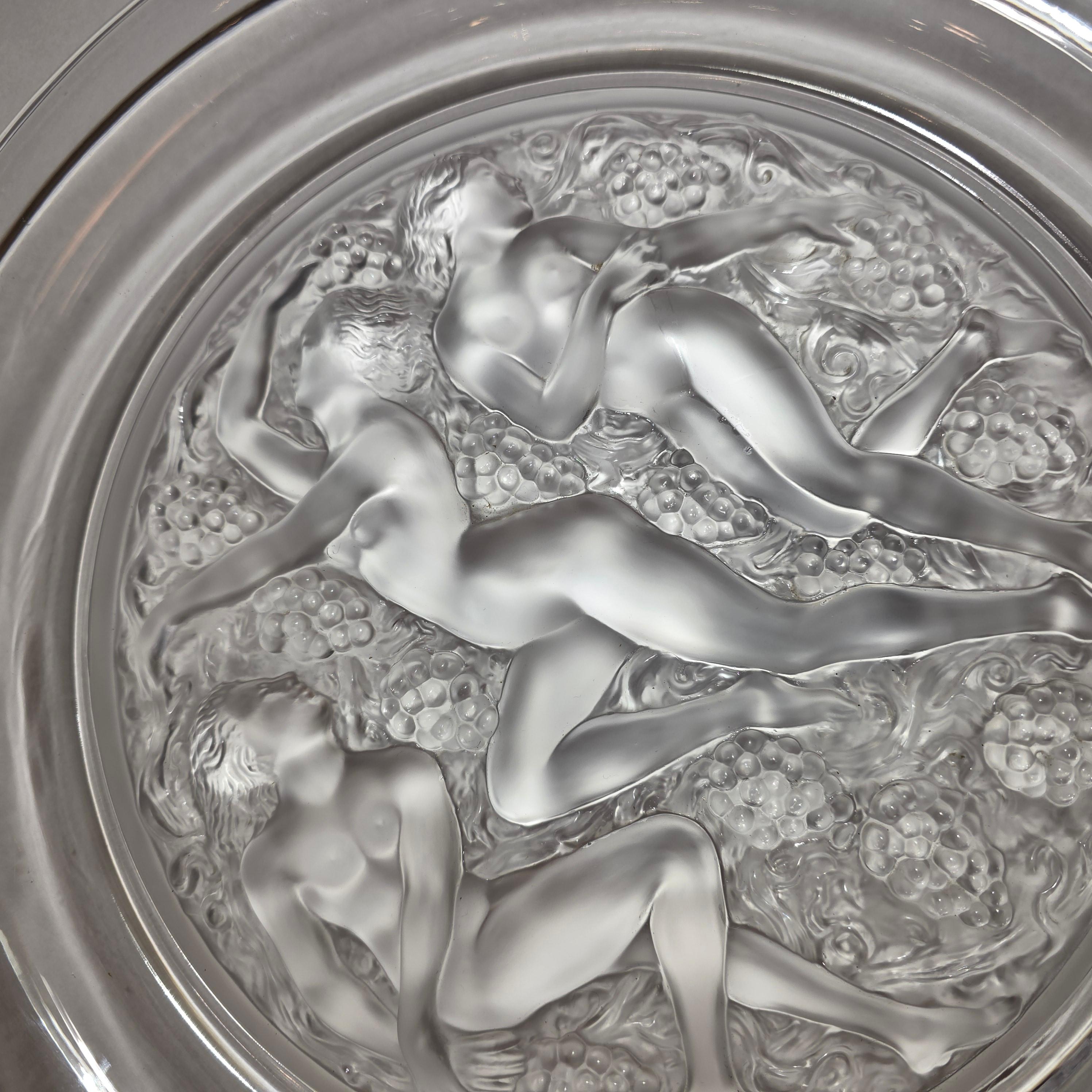 French Lalique 100th Anniversary Edition Plate, The Three Graces For Sale