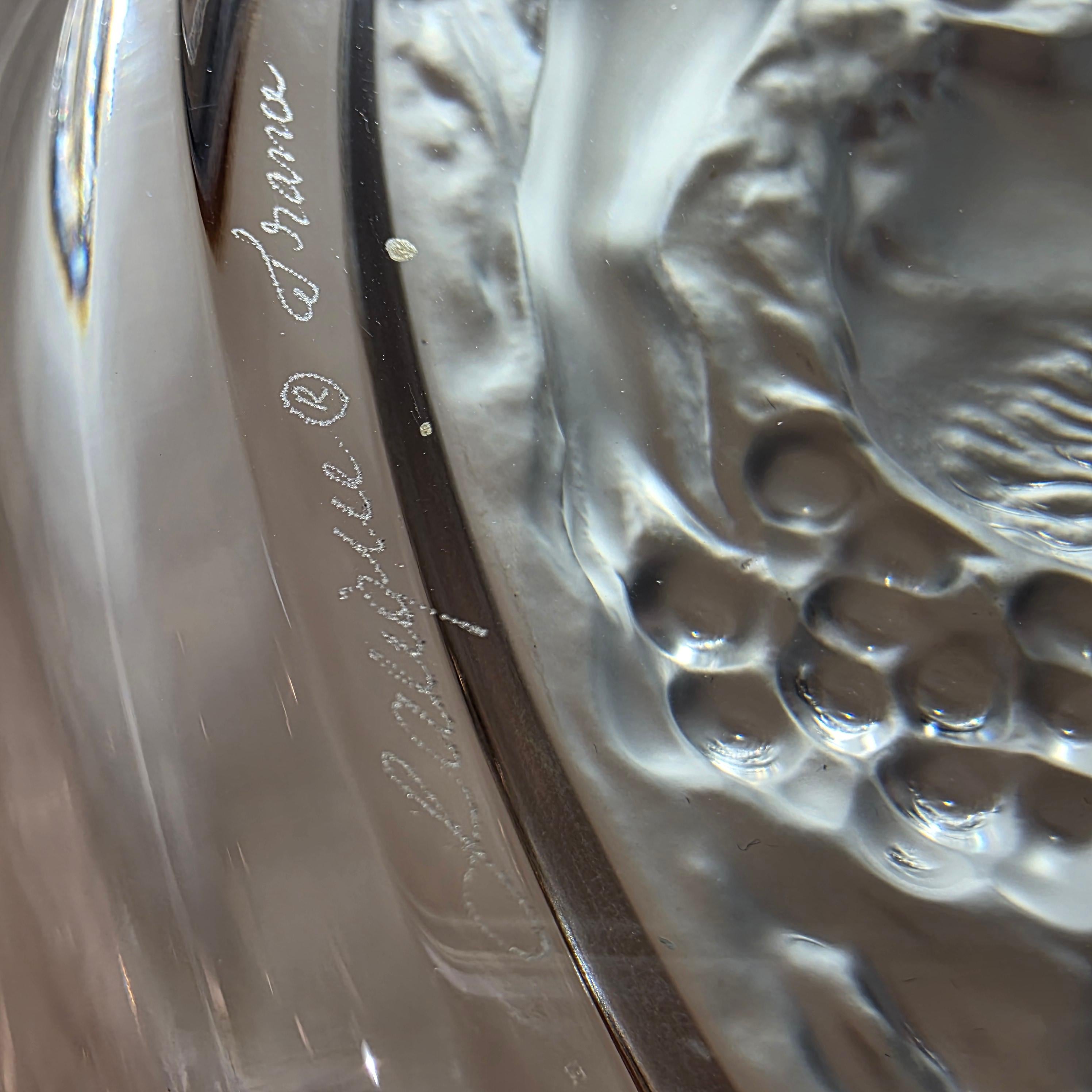 Crystal Lalique 100th Anniversary Edition Plate, The Three Graces For Sale