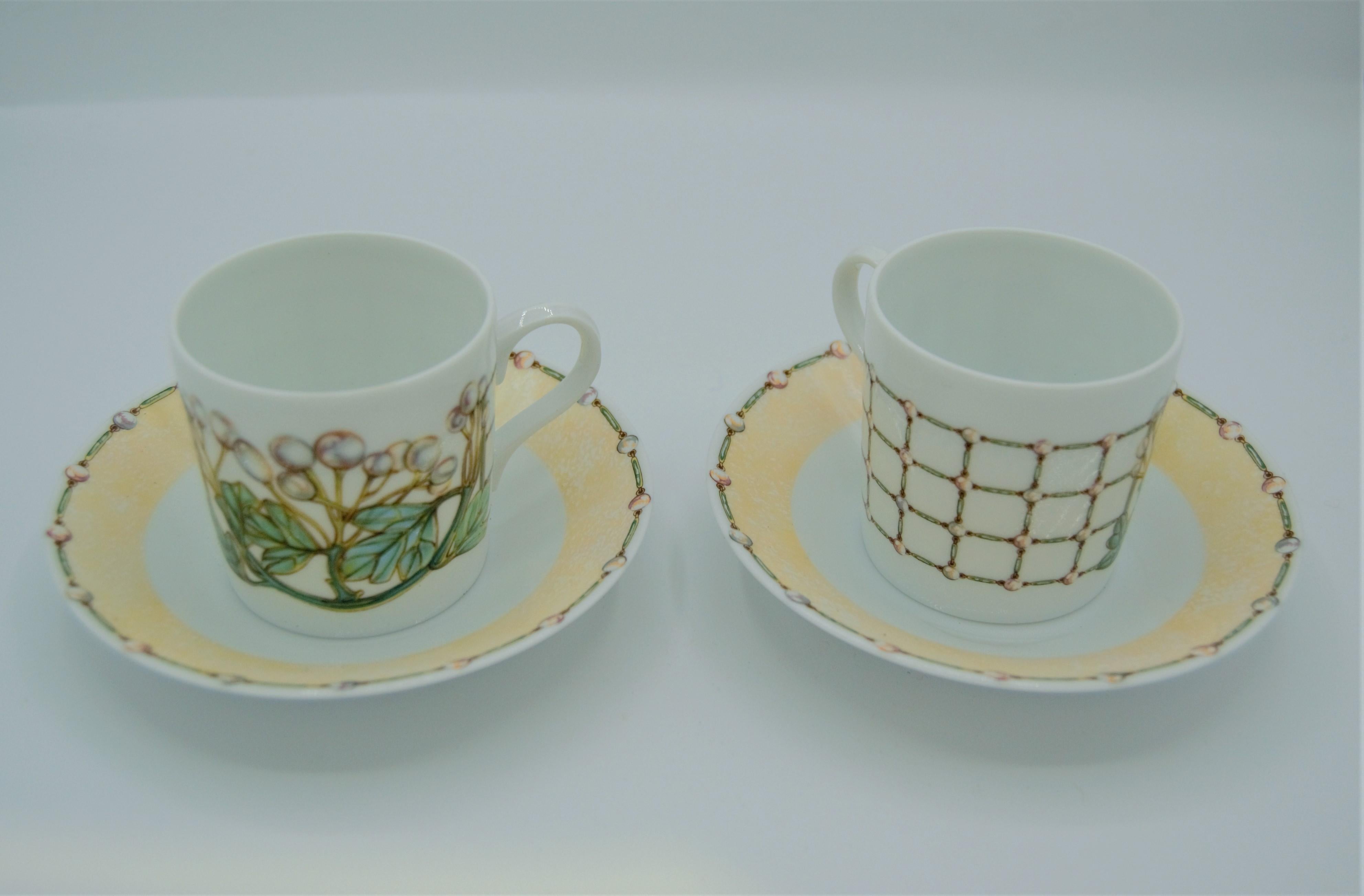 Lalique, 2 Cups and Saucers 