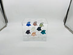 Lalique 8 Fish Multicolored & Lucite Box Aquarium