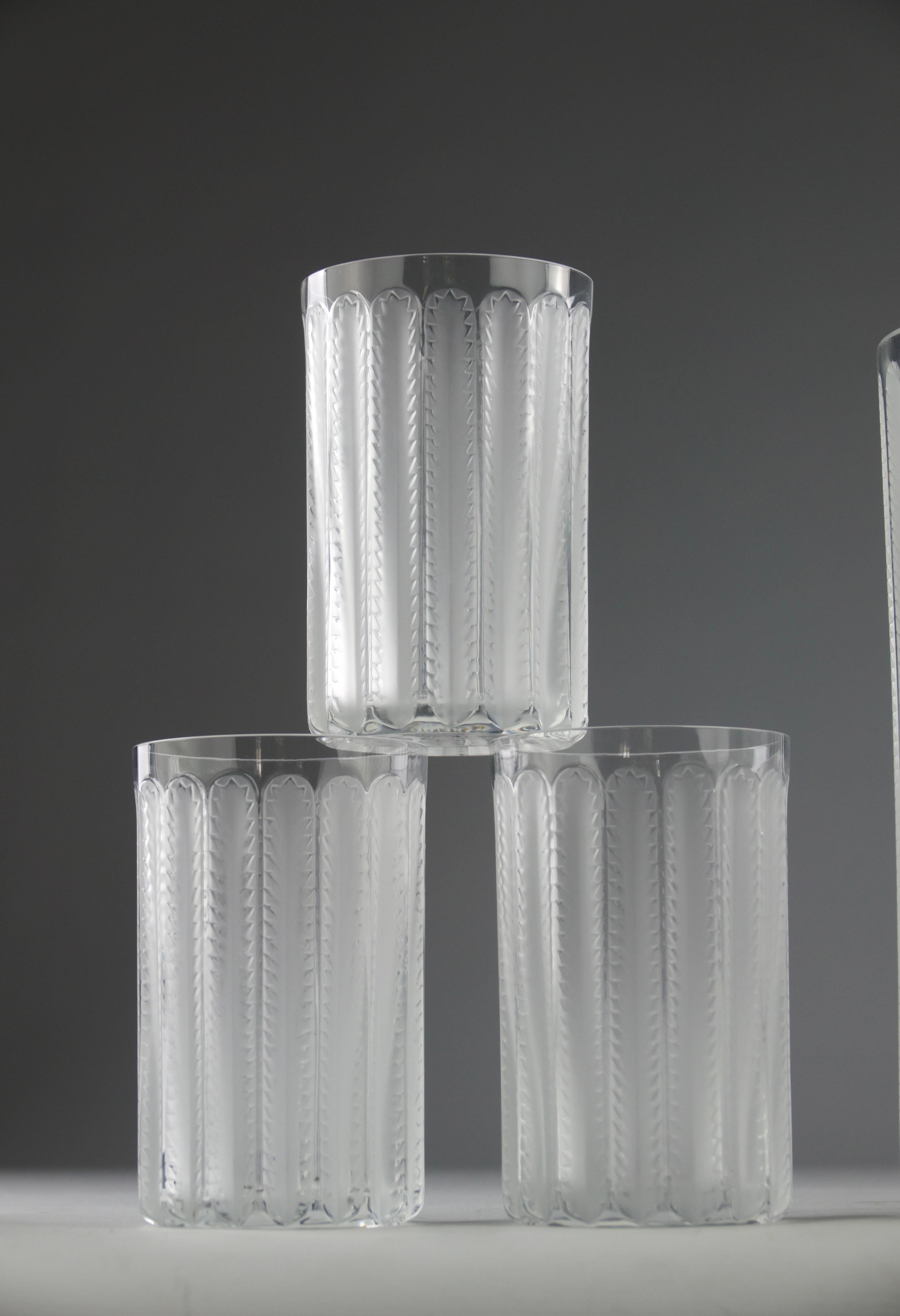 Art Déco Lalique dopo René Lalique, Servizio da acqua in cristallo 