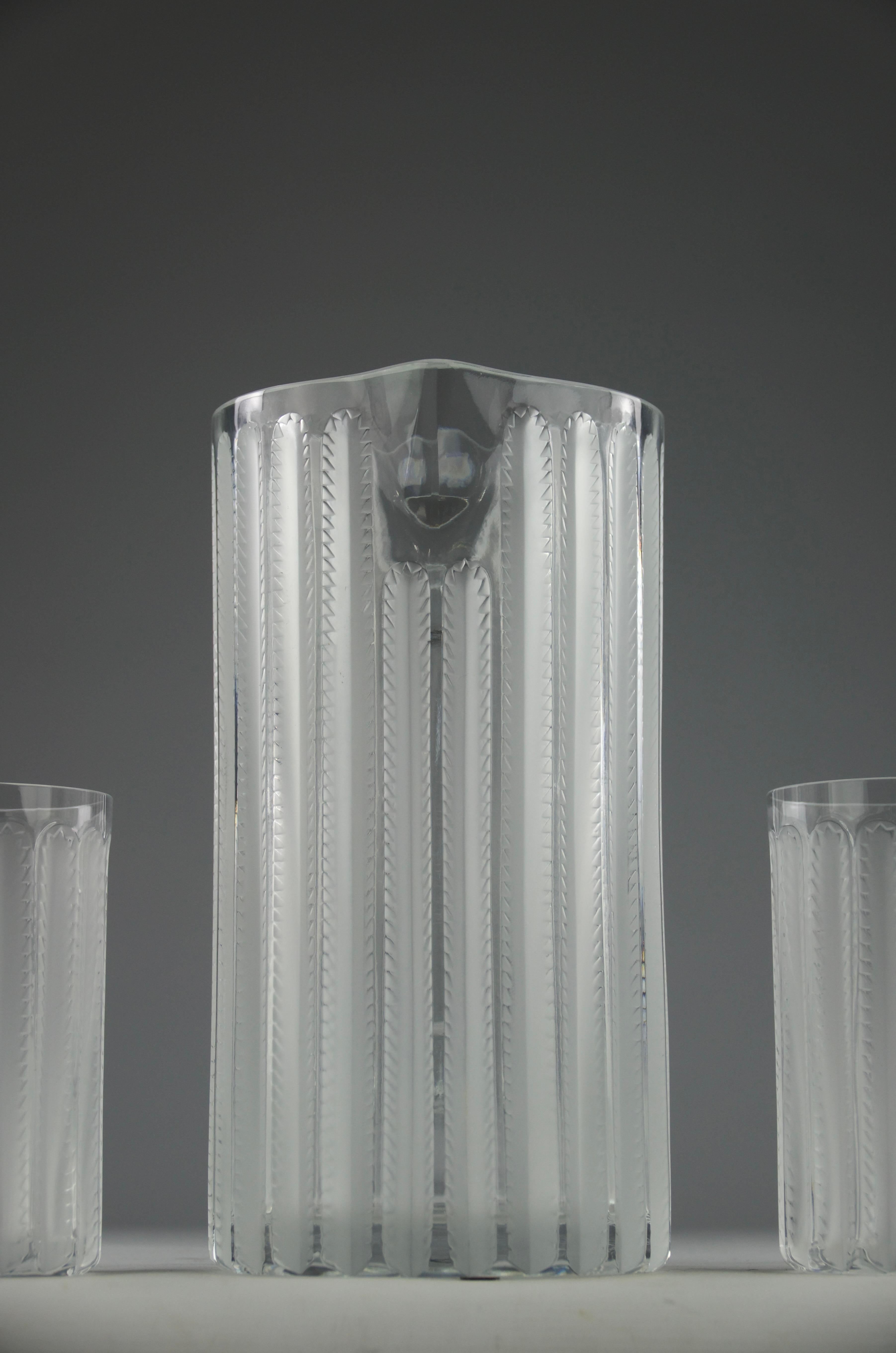 Francese Lalique dopo René Lalique, Servizio da acqua in cristallo 