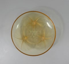 Antique Lalique amber tinted ‘Volubilis’ bowl, c. 1920.