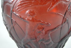 Lalique Archers Vase Dark Amber, circa 1921