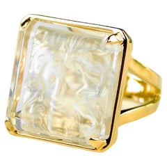 Lalique, Anello "Arethruse" in oro 9K misura 51, Francia anni 2000