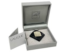 Lalique "Arethuse" Masque De Femme Art Deco Black & Clear Crystal Set