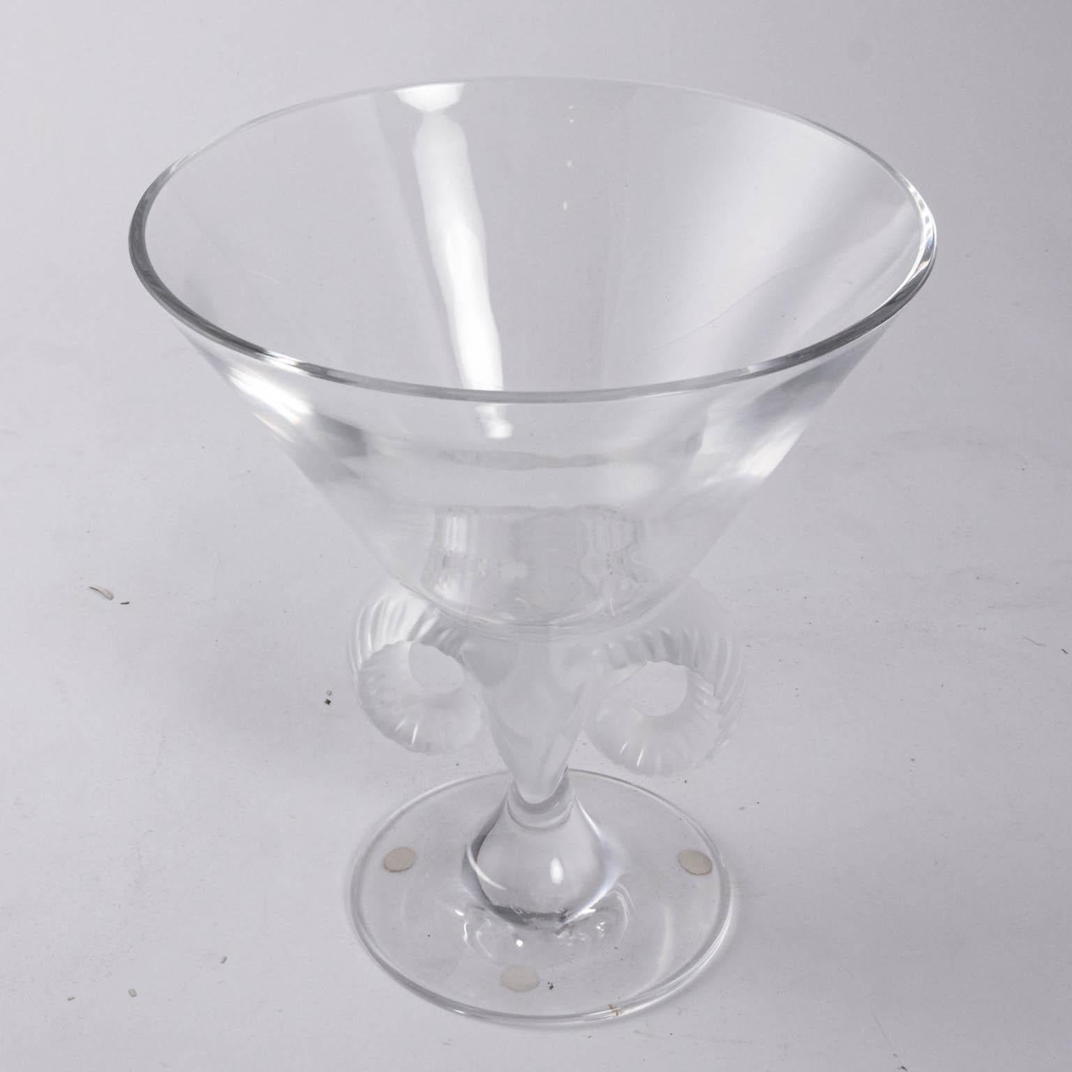 Lalique vintage clear to frosted vase 
