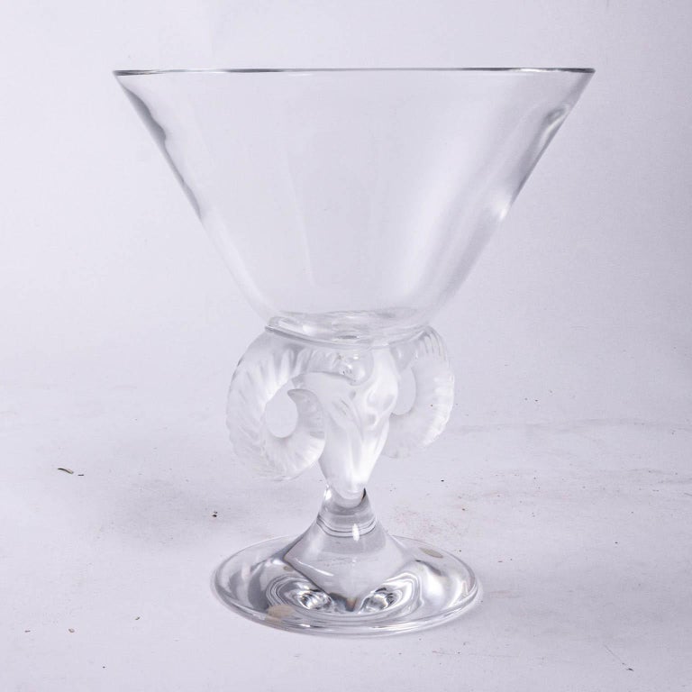 Lalique "Aris" Vase Ram Handles For Sale at 1stDibs
