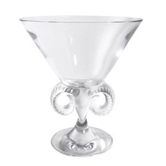 Lalique "Aris" Vase Ram Handles