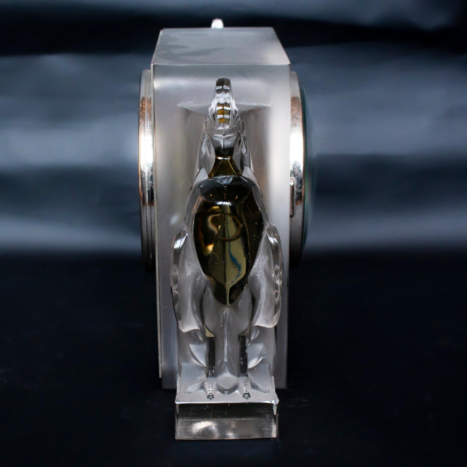 Lalique Art Deco Deux Coqs Clock 3