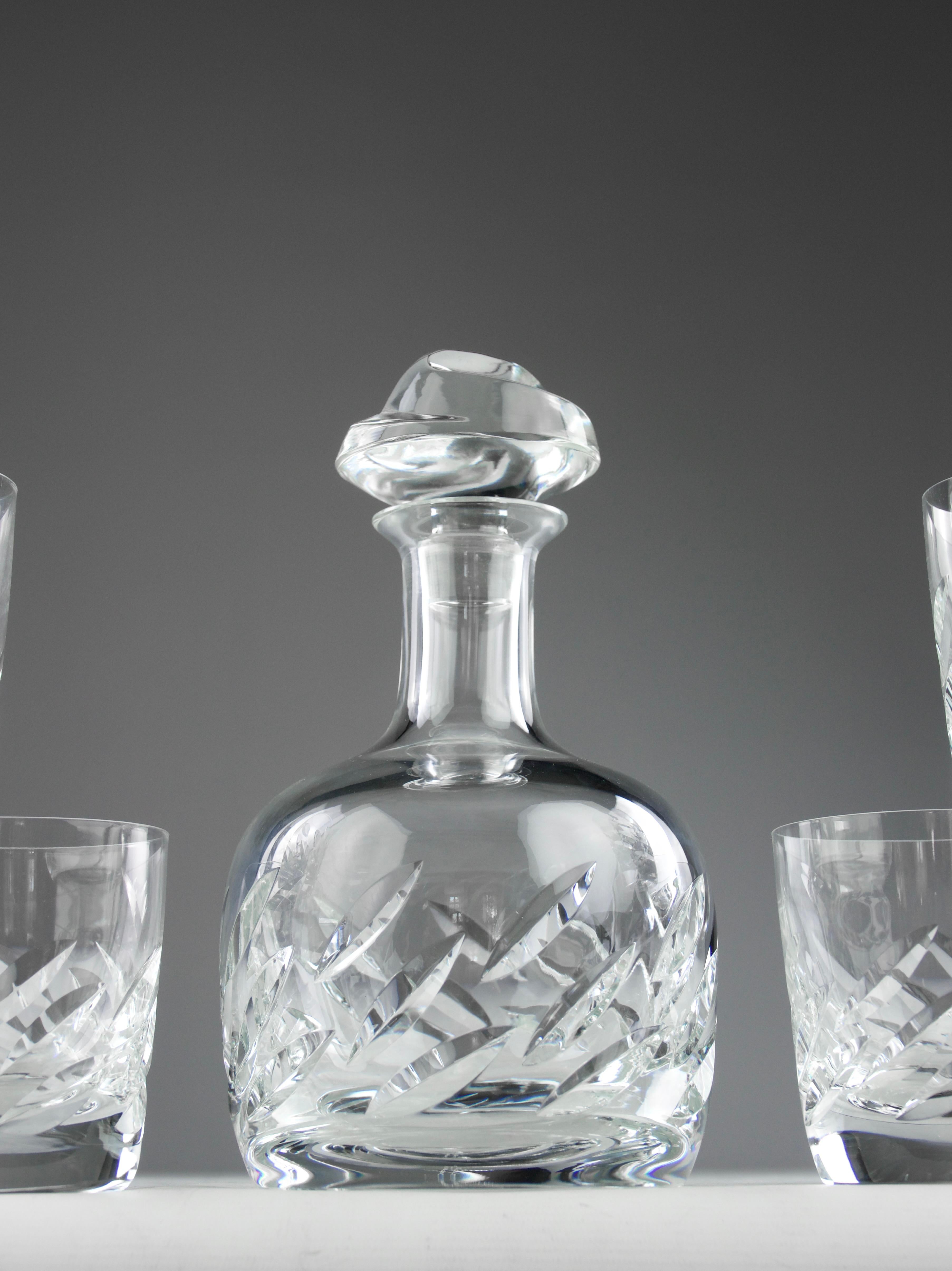 Whiskyservice „Artois“ von Lalique, Frankreich 1980er Jahre (Französisch) im Angebot