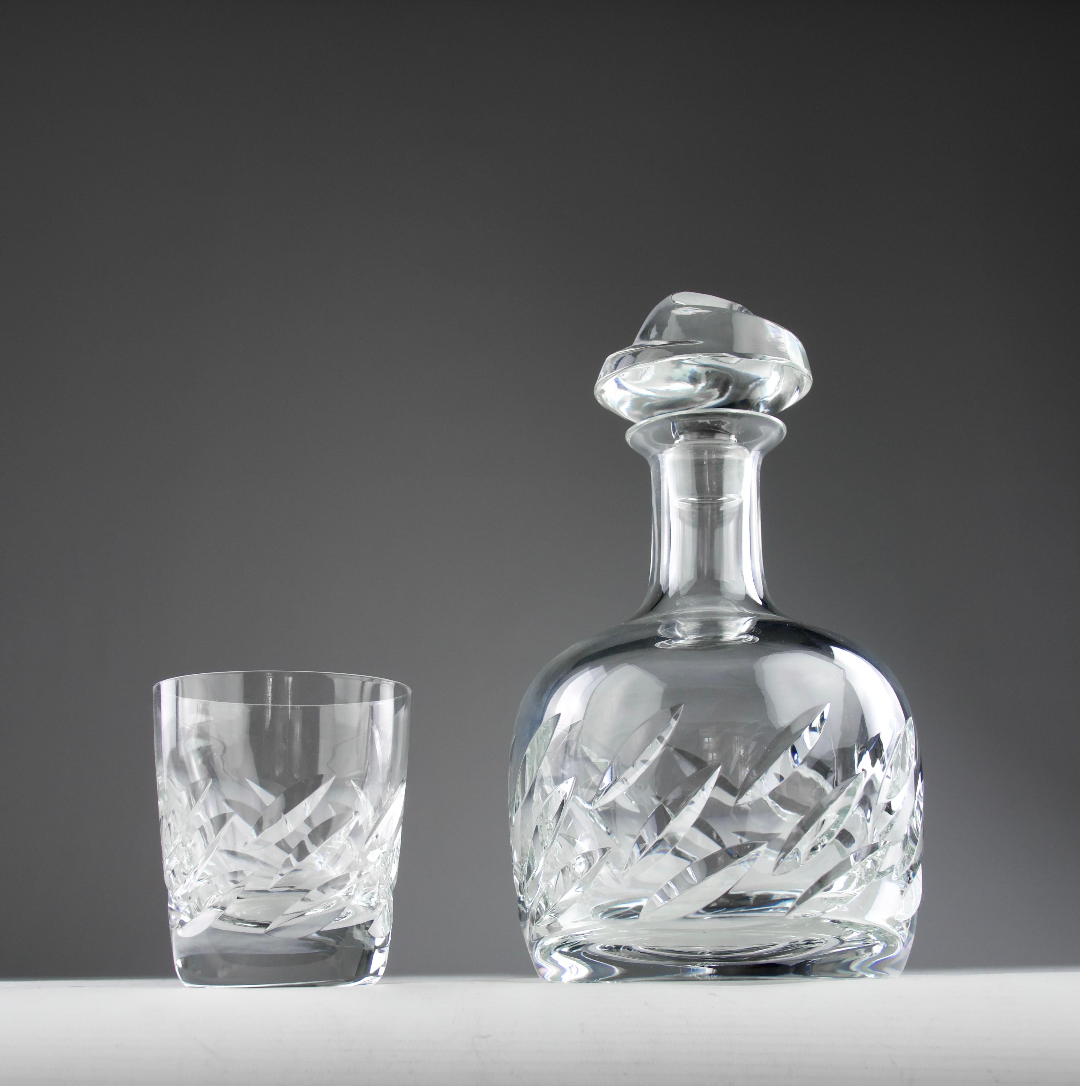 Whiskyservice „Artois“ von Lalique, Frankreich 1980er Jahre (Kristall) im Angebot