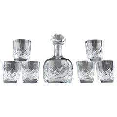 Lalique, "Artois" Whisky Service, France 1980s Vintage Lalique, "Artois" Whisky Service, France 1980s