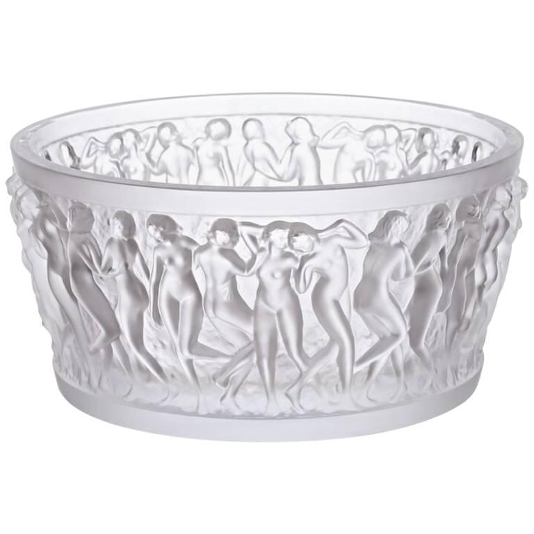 Lalique Bacchantes Bowl Clear Crystal For Sale