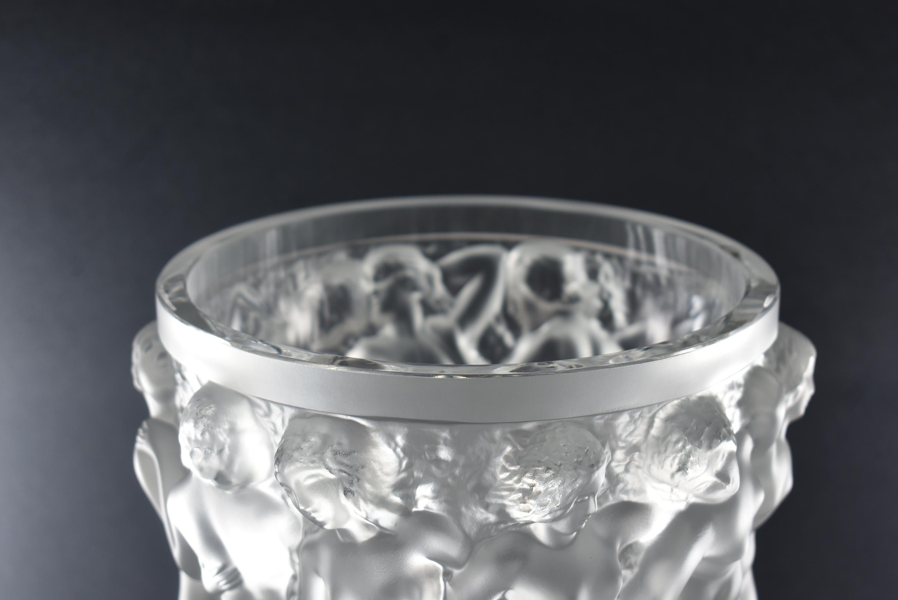 Lalique Bacchantes Crystal Glass Vase France 4