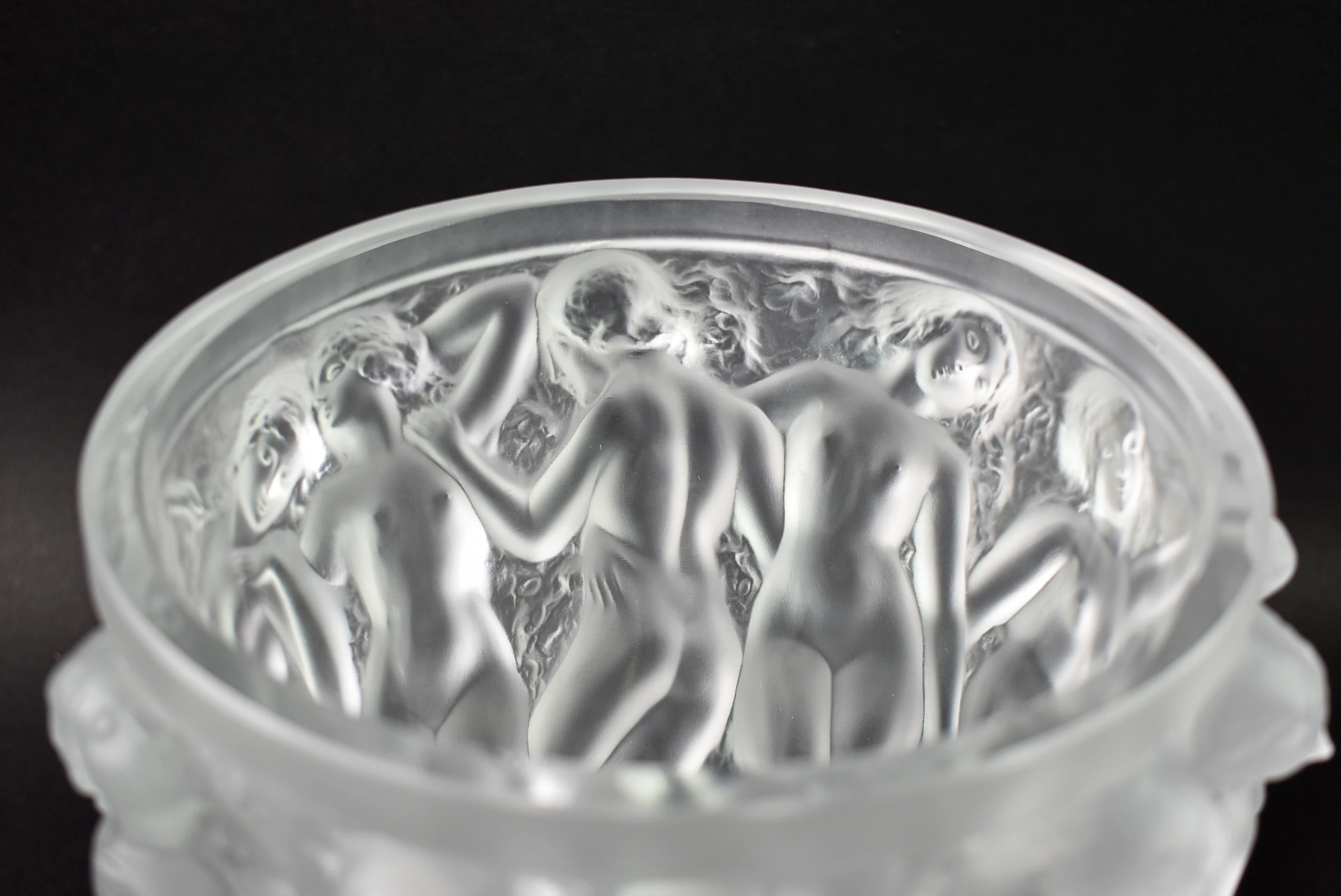 Lalique Bacchantes Vase In Good Condition For Sale In Toledo, OH