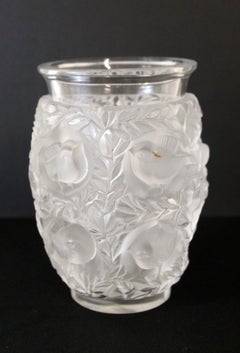 Lalique Bagatelle Clear Crystal Vase Fauna, Flora, & Birds