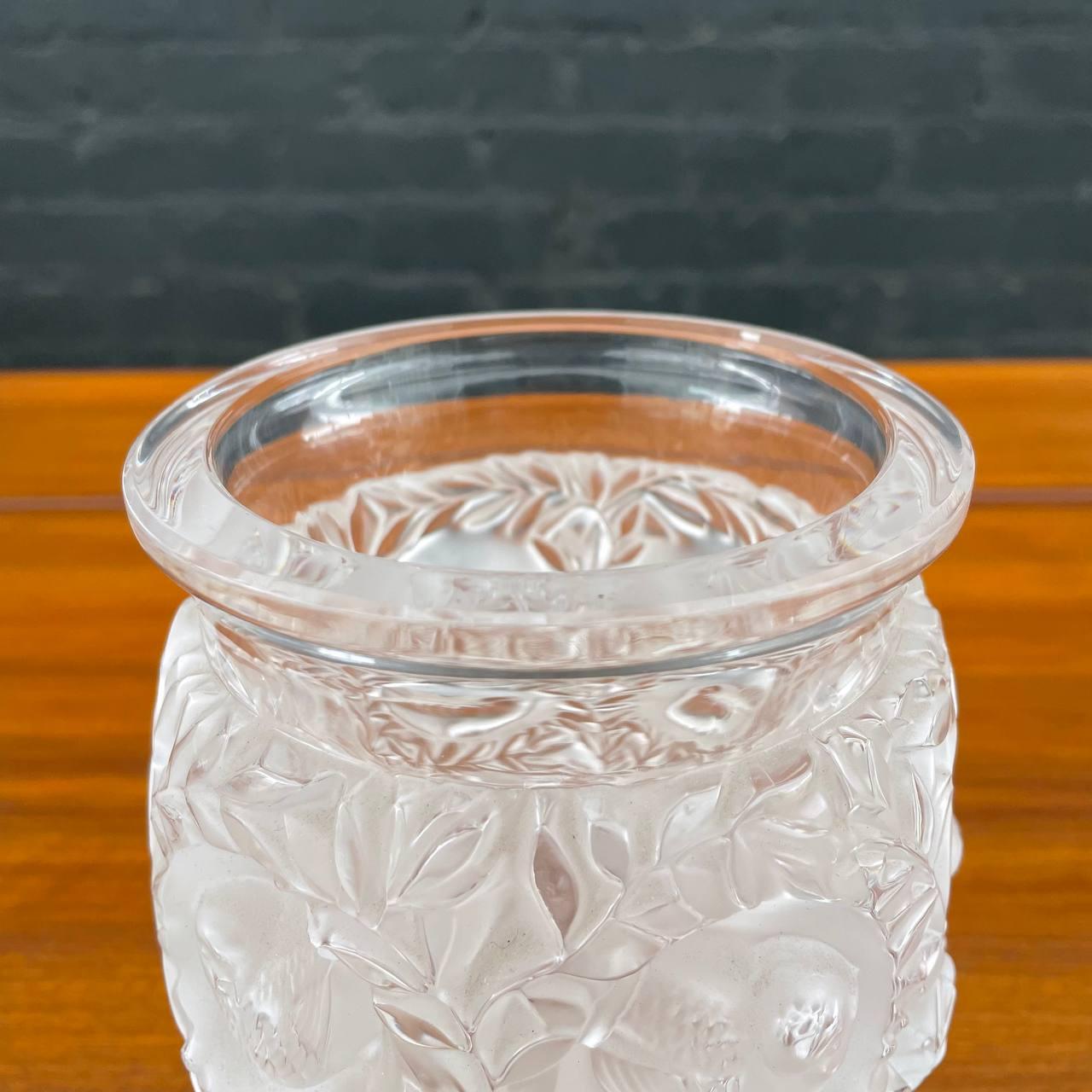 Art Nouveau Lalique Bagatelle Crystal Vase For Sale