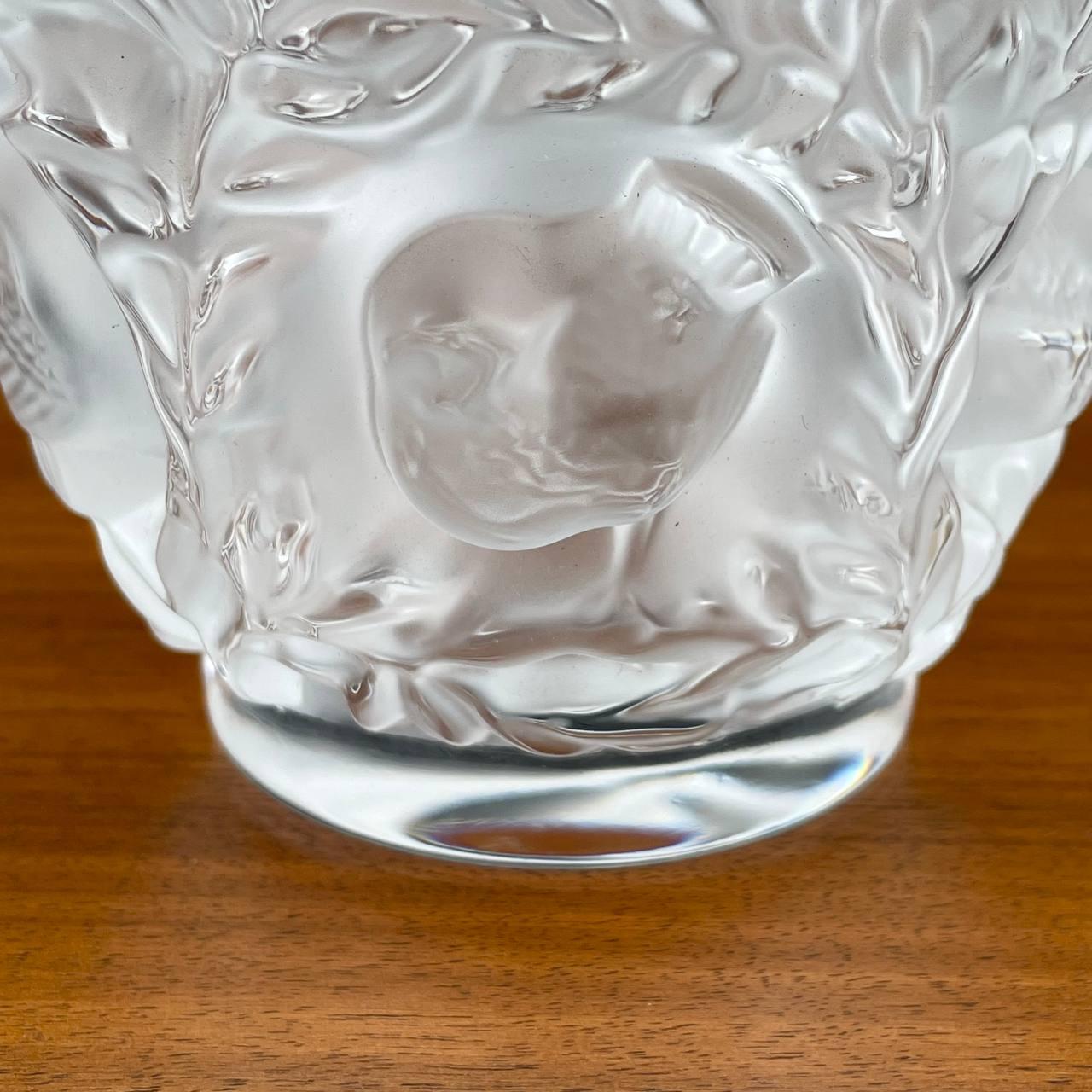 Late 20th Century Lalique Bagatelle Crystal Vase For Sale