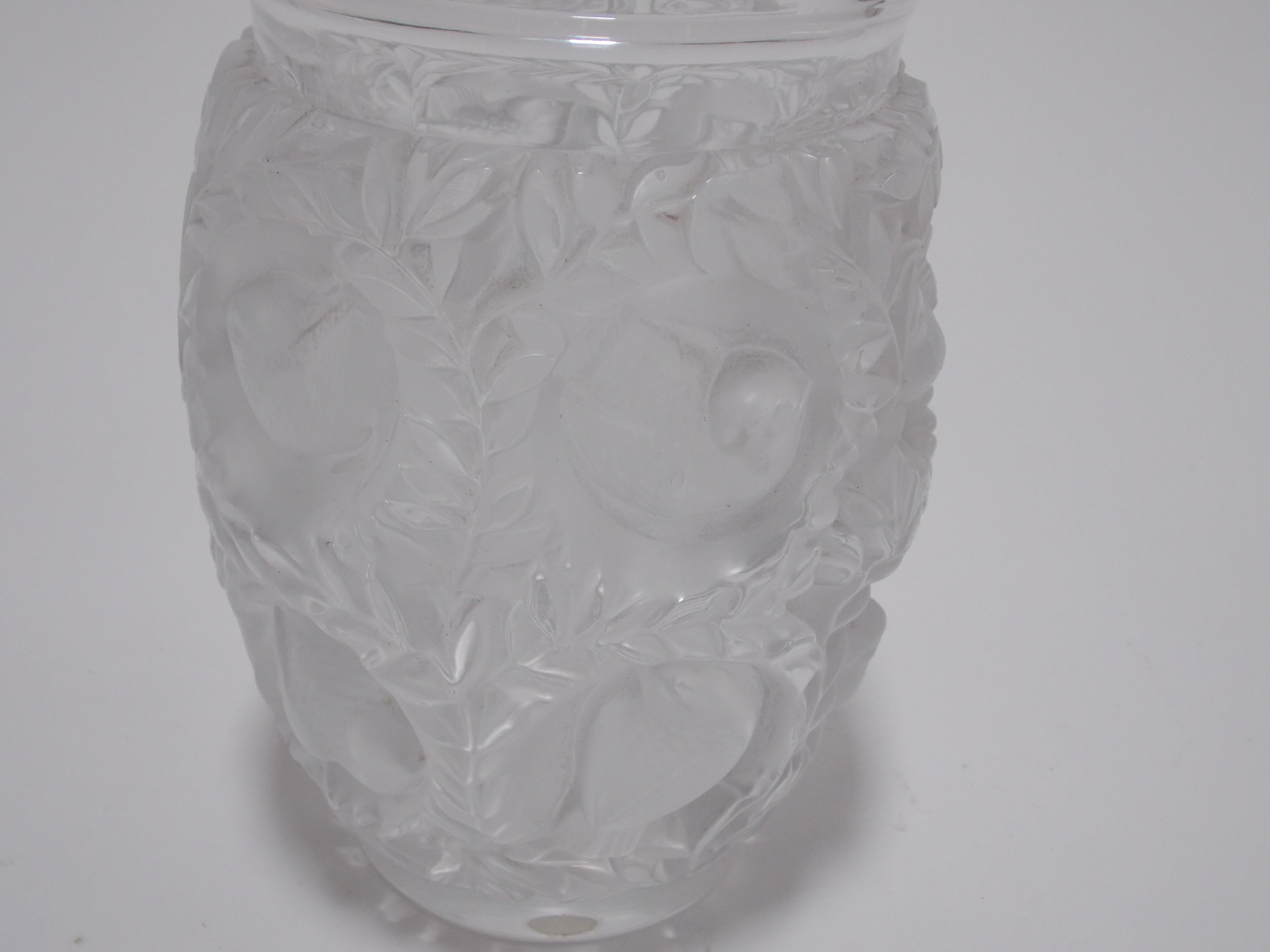 Lalique vase, 1970s production.