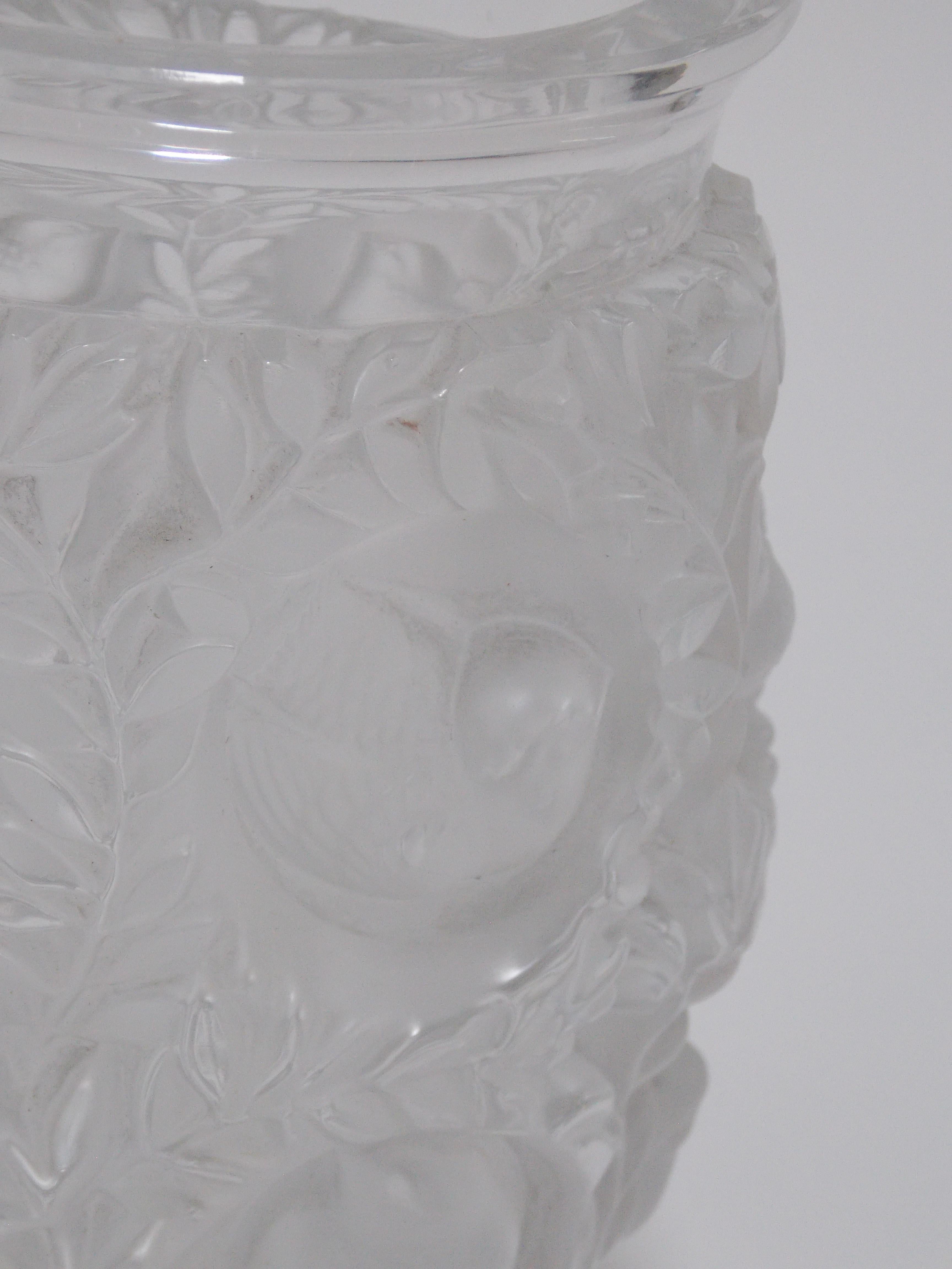 French Lalique Bagatelle Vase For Sale