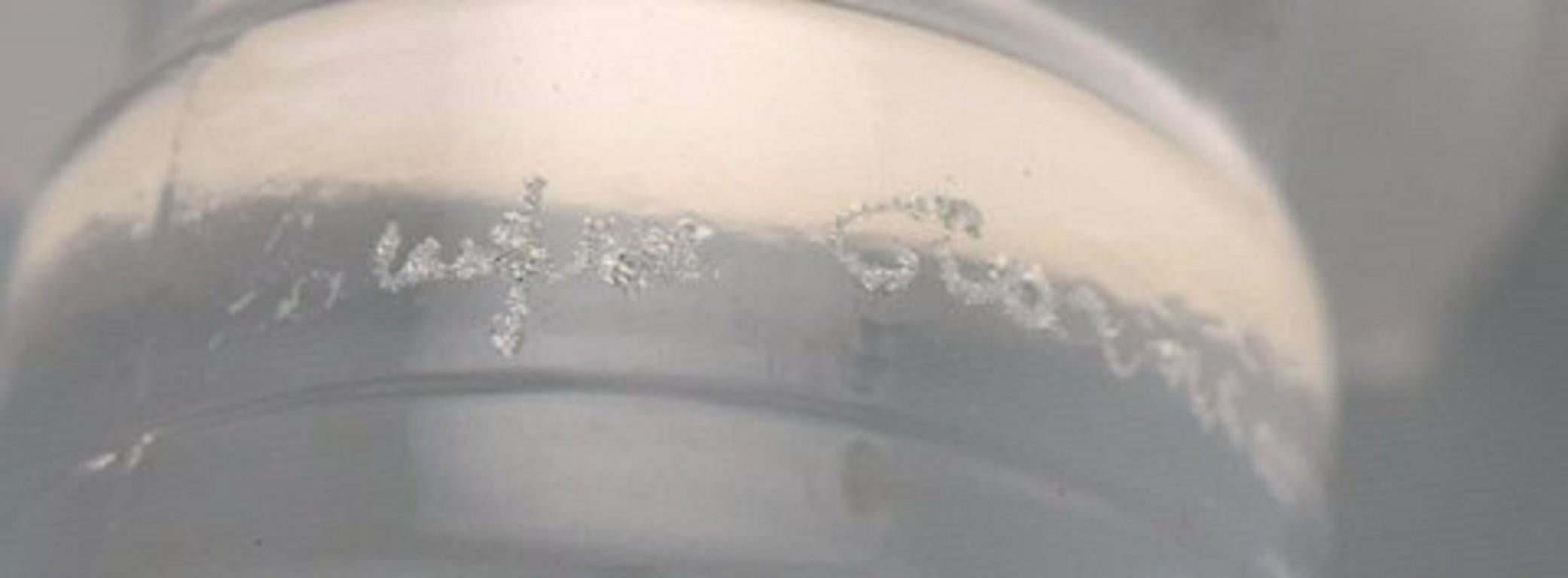 Late 20th Century Lalique Bell with Bird in Clear and Frosted Art Glass, 1980s