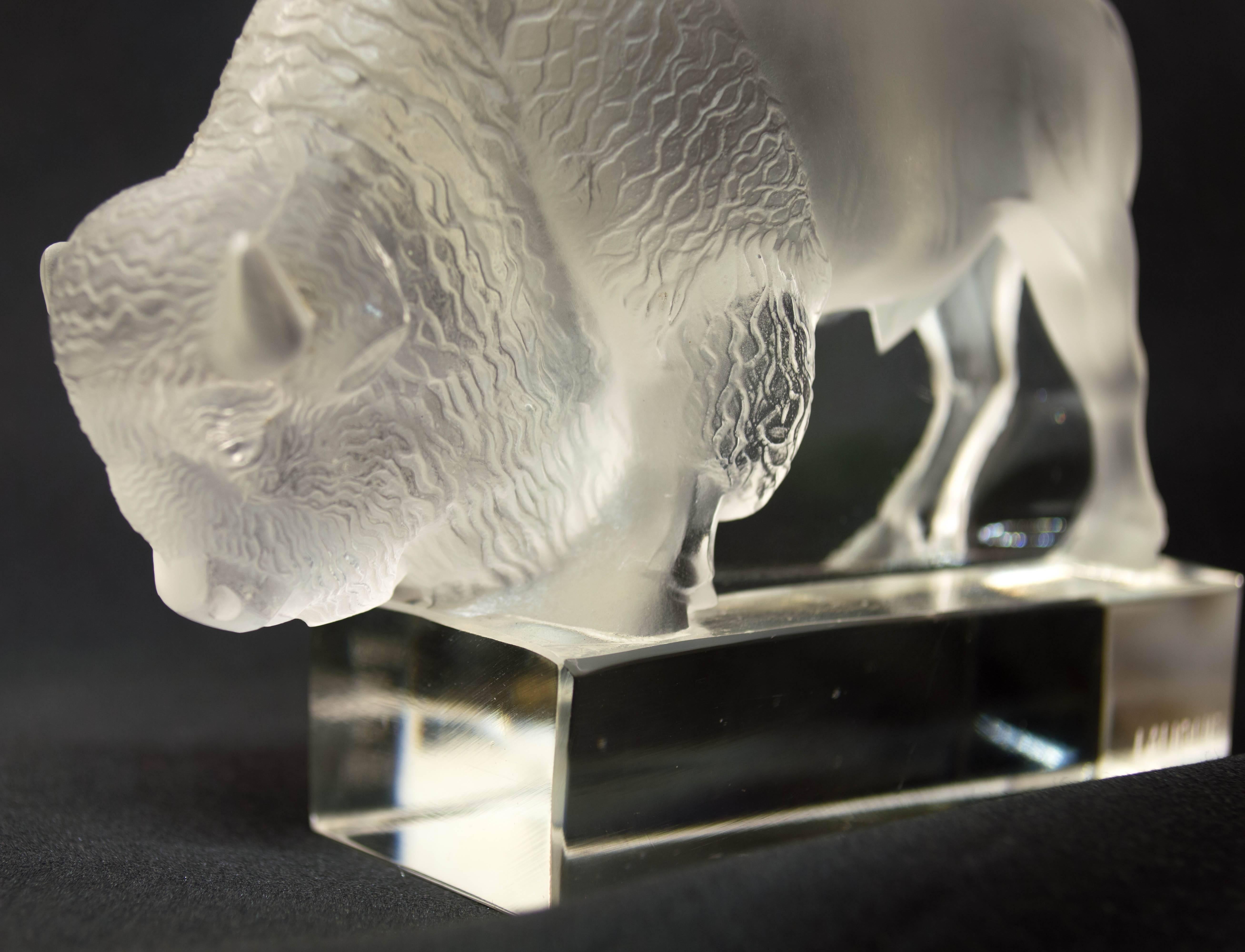 French Crystal Lalique Bison 1