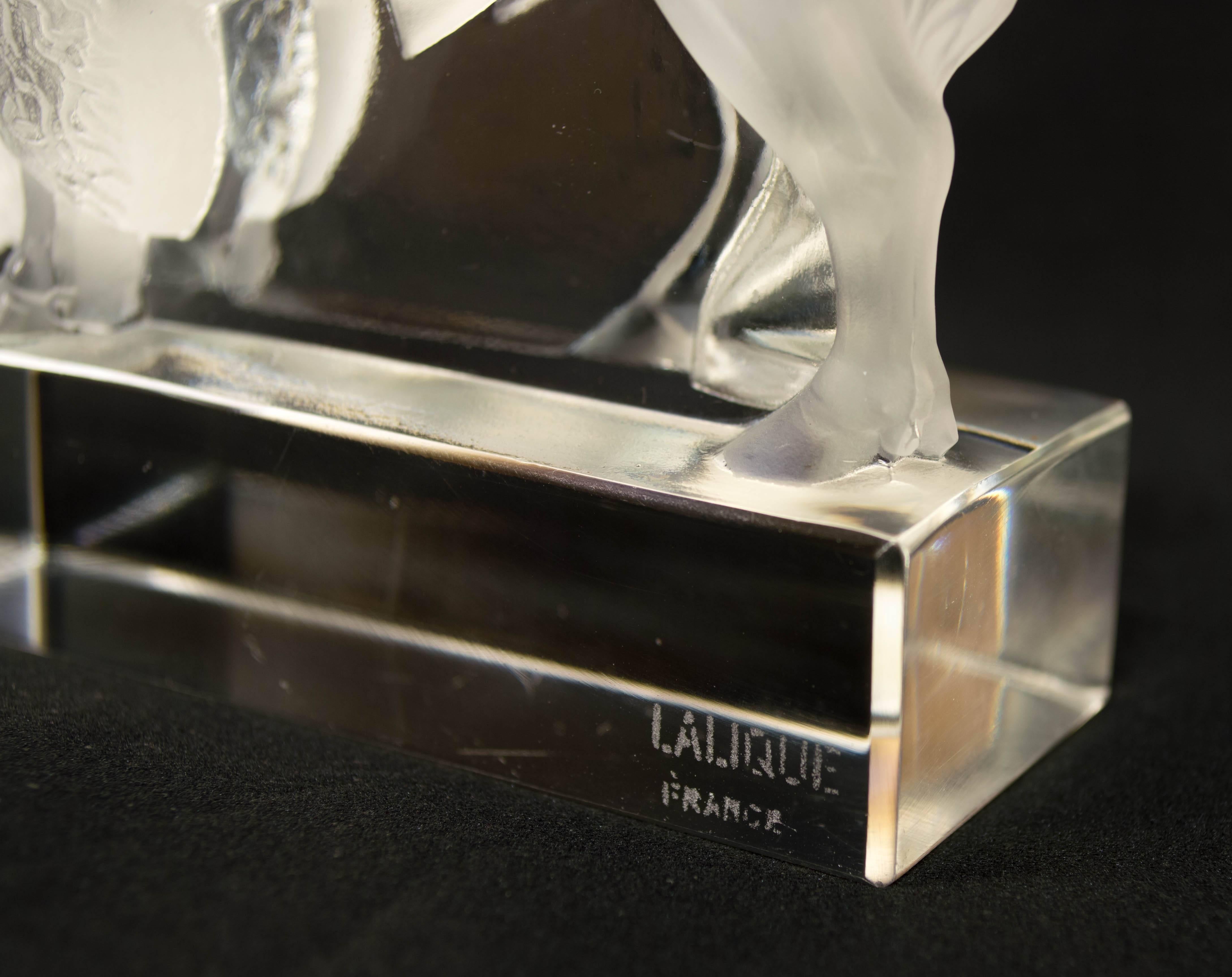French Crystal Lalique Bison 2
