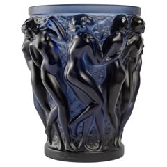 Lalique Blue Night Vase "Bacchantes"