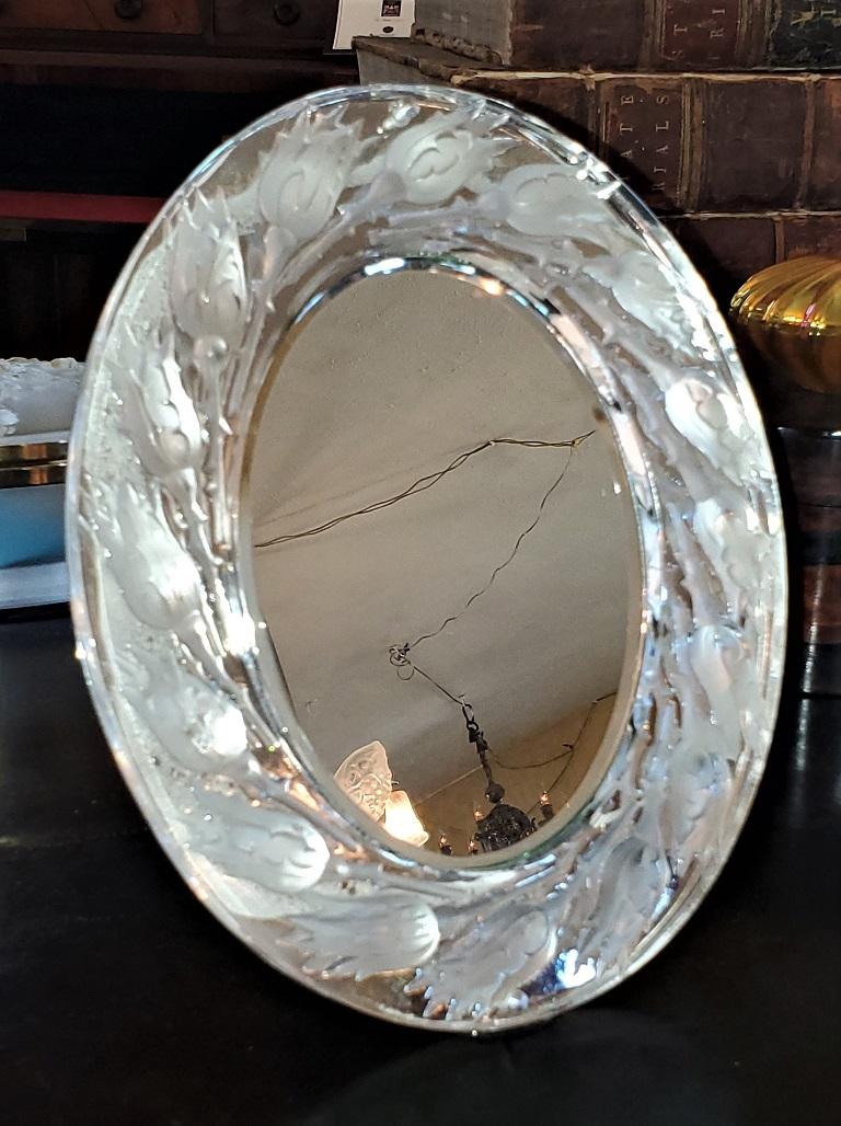 Lalique Boutons de Roses Table Mirror 6