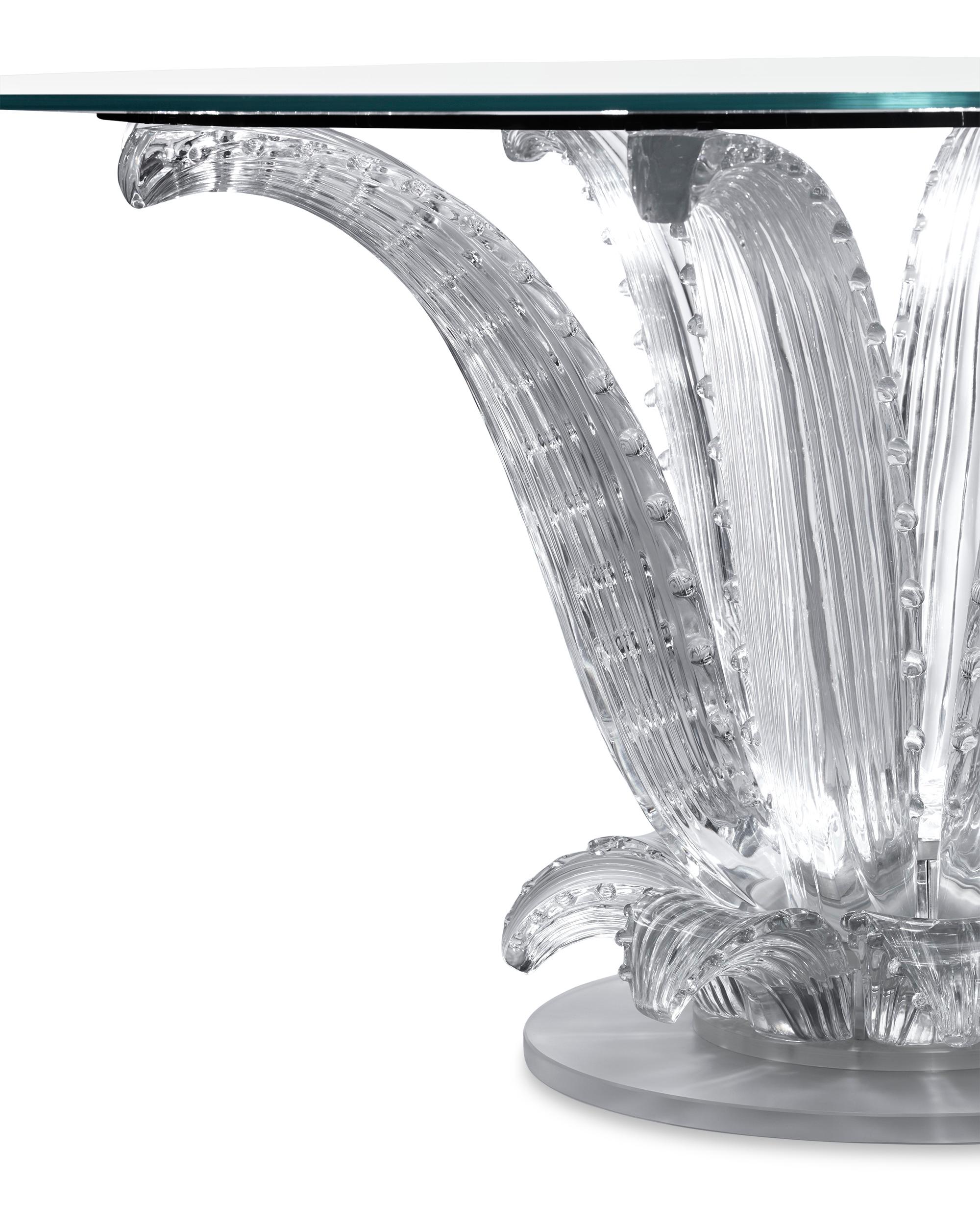 Hand-Crafted Lalique Cactus Table