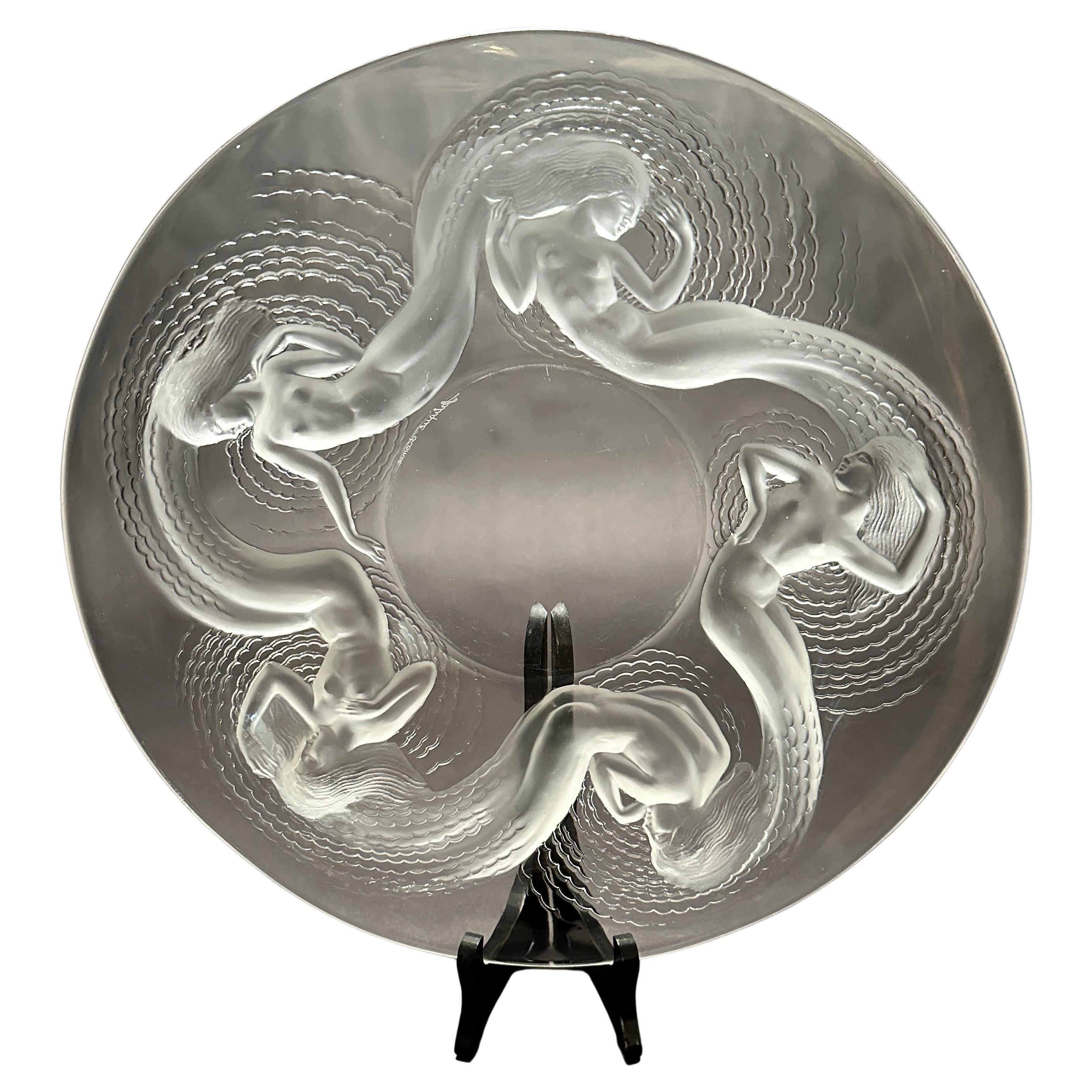 Lalique "Calypso" Shallow Centerpiece Bowl For Sale