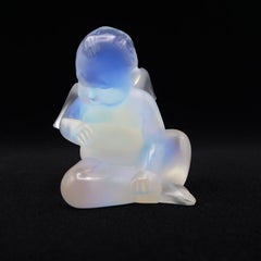 Lalique "Capriccioso" Opalescent Crystal Cherub, Elton John Design, France