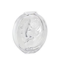 Lalique Carpe Koi Bud Vase Clear Crystal