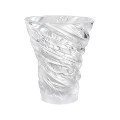 Lalique Carpes Koi Vase Clear Crystal